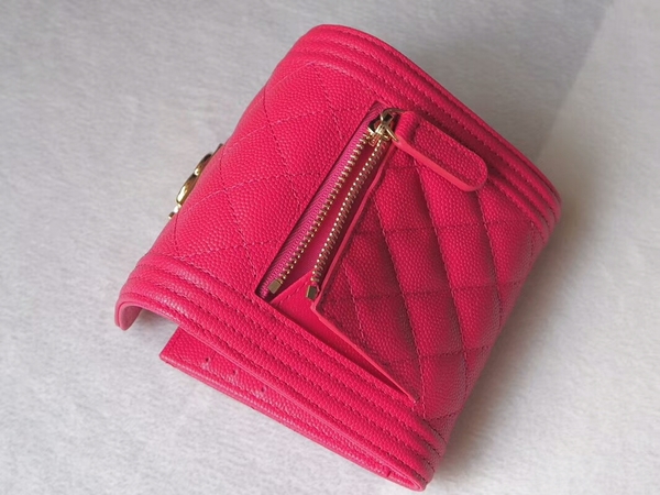 Chanel Tri-Fold Wallet Calfskin Leather A48980 Peach Chanel Tri-Fold Wallet Calfskin Leather A48980 Peach