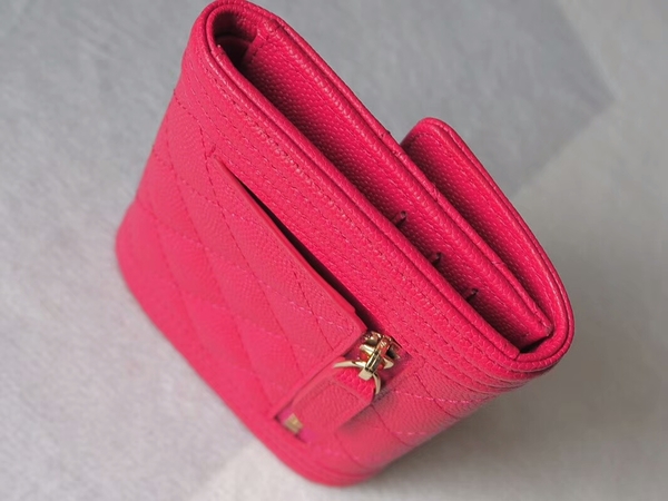 Chanel Tri-Fold Wallet Calfskin Leather A48980 Peach Chanel Tri-Fold Wallet Calfskin Leather A48980 Peach