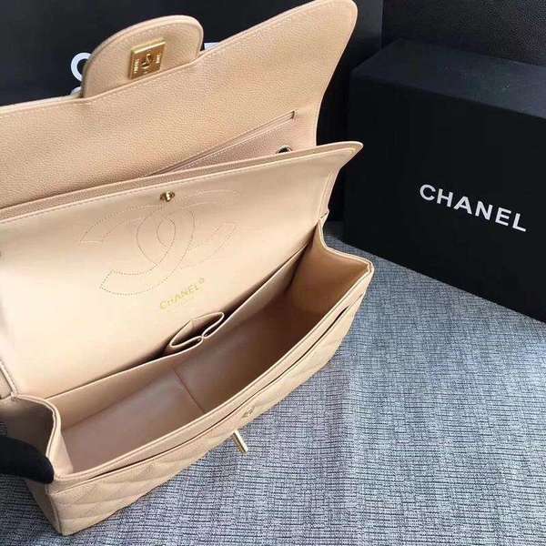 Chanel Flap Shoulder Bags Camel Original Calfskin Leather CF1113 Gold Chanel Flap Shoulder Bags Camel Original Calfskin Leather CF1113 Gold