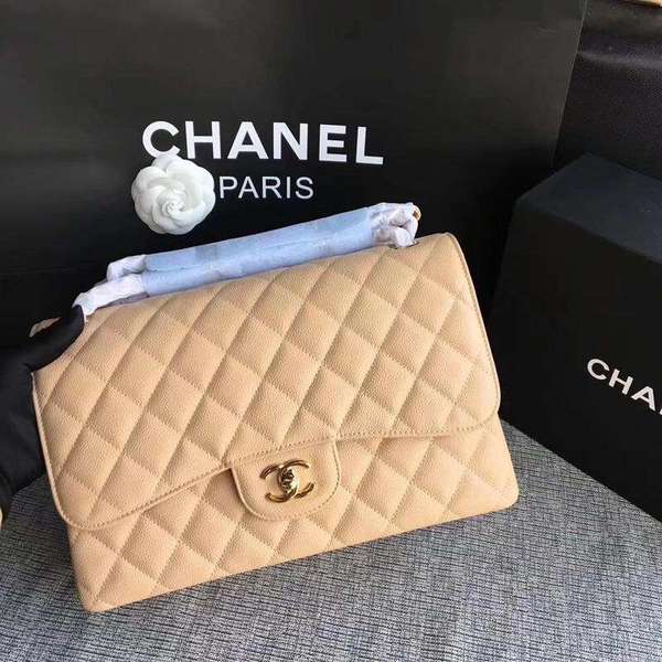Chanel Flap Shoulder Bags Camel Original Calfskin Leather CF1113 Gold Chanel Flap Shoulder Bags Camel Original Calfskin Leather CF1113 Gold