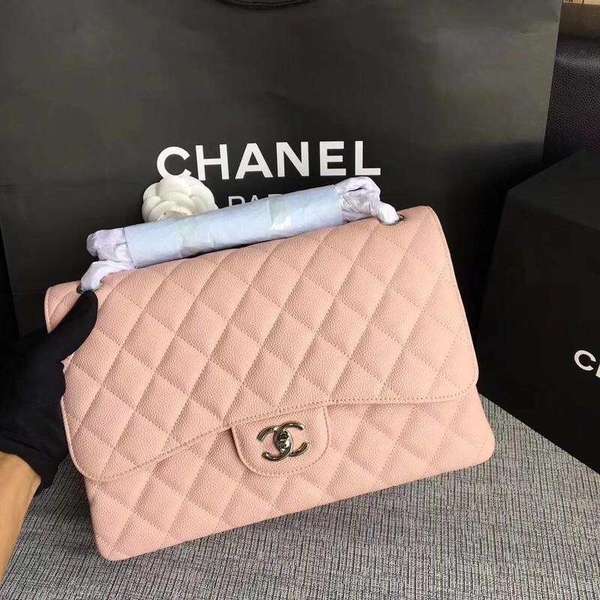 Chanel Flap Shoulder Bags Pink Original Calfskin Leather CF1113 Silver Chanel Flap Shoulder Bags Pink Original Calfskin Leather CF1113 Silver