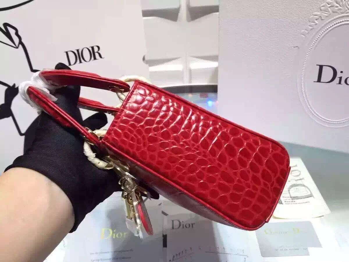 Dior Cannage Nano Lady Bag Original Leather CD3891 red Dior Cannage Nano Lady Bag Original Leather CD3891 red