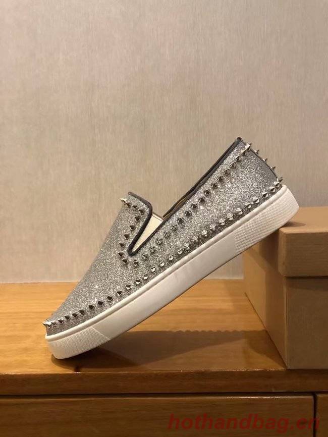 CHRISTIAN LOUBOUTIN Pik Boat glitter leather sneakers CL1025 CHRISTIAN LOUBOUTIN Pik Boat glitter leather sneakers CL1025