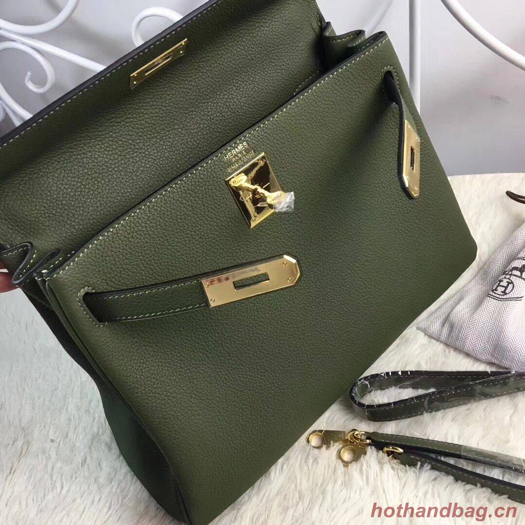 Hermes Birkin Tote Bag Original Togo Leather BK35 Deark Green Hermes Birkin Tote Bag Original Togo Leather BK35 Deark Green