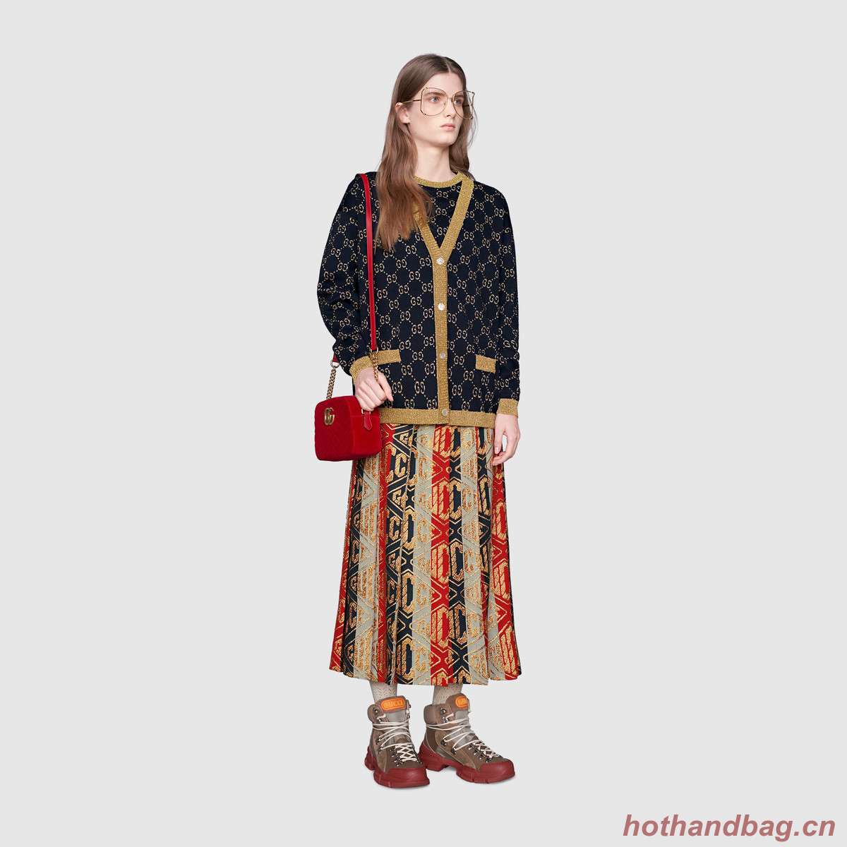 Gucci GG Marmont velvet small shoulder bag 447632 red Gucci GG Marmont velvet small shoulder bag 447632 red