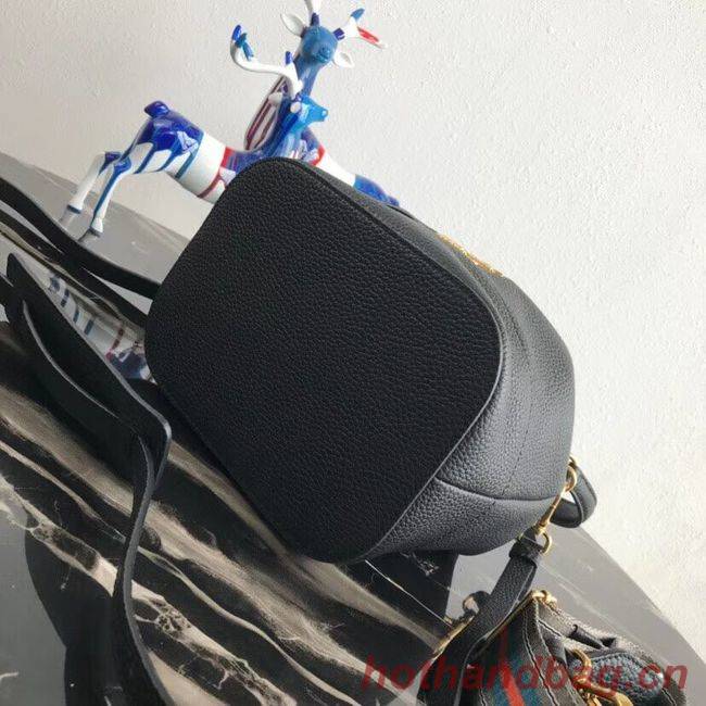 Prada Leather bucket bag 1BE018 black Prada Leather bucket bag 1BE018 black