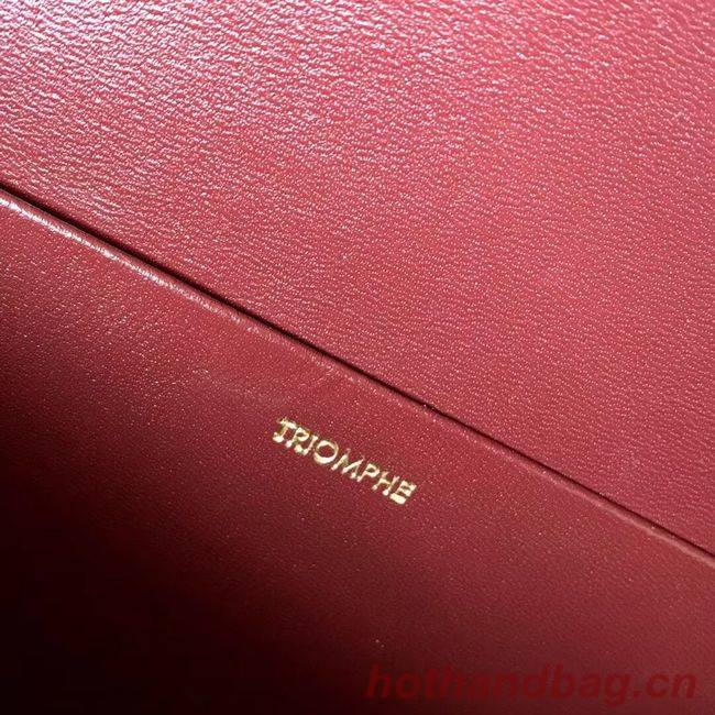 CELINE MEDIUM TRIOMPHE BAG IN SHINY CALFSKIN CL87363 LIGHT BURGUNDY CELINE MEDIUM TRIOMPHE BAG IN SHINY CALFSKIN CL87363 LIGHT BURGUNDY