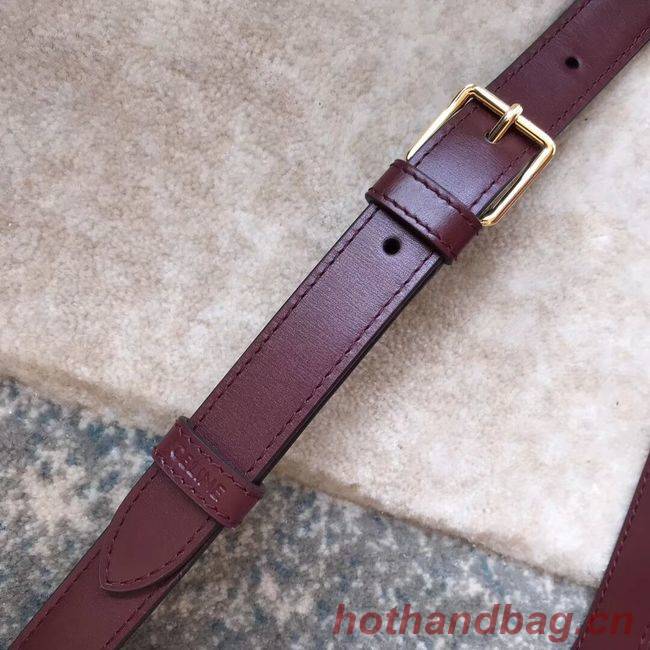 CELINE MEDIUM TRIOMPHE BAG IN SHINY CALFSKIN CL87363 LIGHT BURGUNDY CELINE MEDIUM TRIOMPHE BAG IN SHINY CALFSKIN CL87363 LIGHT BURGUNDY