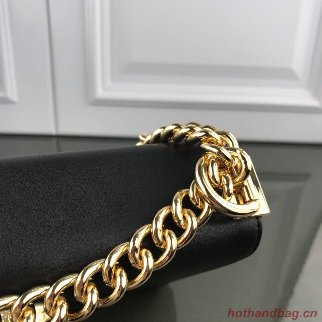 Versace Calfskin Leather Shoulder Bag VS170 Black Versace Calfskin Leather Shoulder Bag VS170 Black