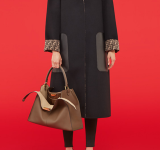 Fendi PEEKABOO X-LITE Brown leather bag 8BN304A Fendi PEEKABOO X-LITE Brown leather bag 8BN304A