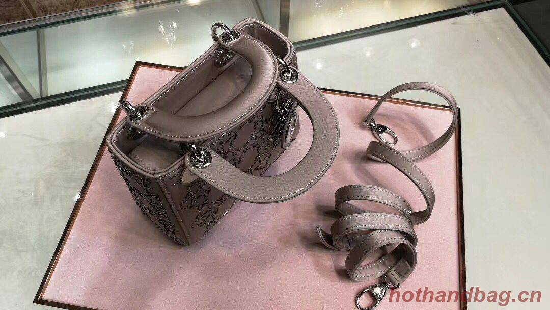 Dior Lady Original Silk Satin-Encrusted Satchel Bag 2369 Gray Dior Lady Original Silk Satin-Encrusted Satchel Bag 2369 Gray