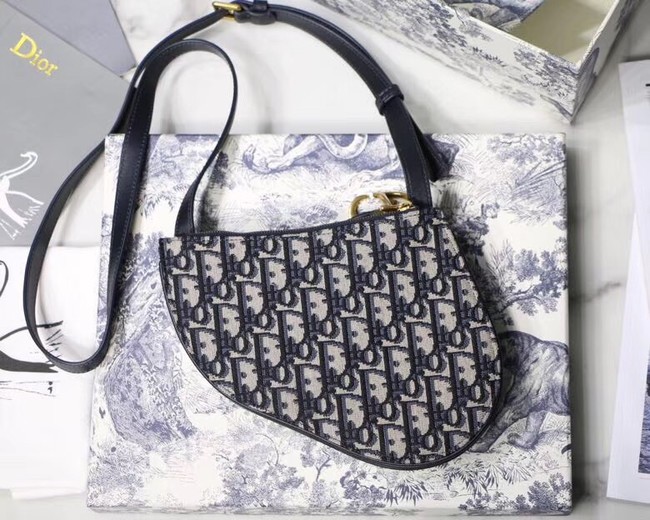 Dior SADDLE DIOR OBLIQUE CLUTCH S5642C Blue