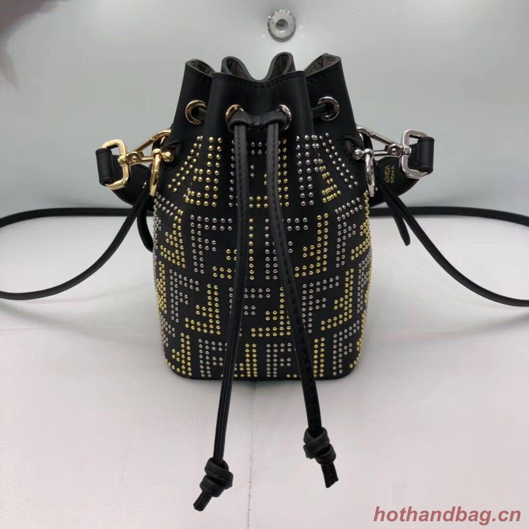 Fendi leather Mini Handbag 8BS010 black Fendi leather Mini Handbag 8BS010 black