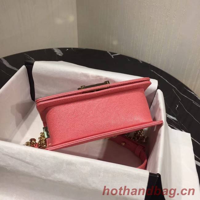 Boy Chanel Flap Shoulder Bag Original Leather Pink A67085 Gold Boy Chanel Flap Shoulder Bag Original Leather Pink A67085 Gold