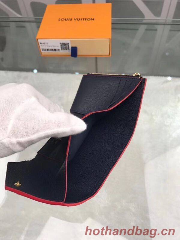 Louis Vuitton Original Monogram Empreinte Wallet M58439 Navy Blue Louis Vuitton Original Monogram Empreinte Wallet M58439 Navy Blue