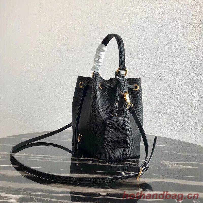 Prada Galleria Saffiano Leather Bag 1BE032 Black Prada Galleria Saffiano Leather Bag 1BE032 Black