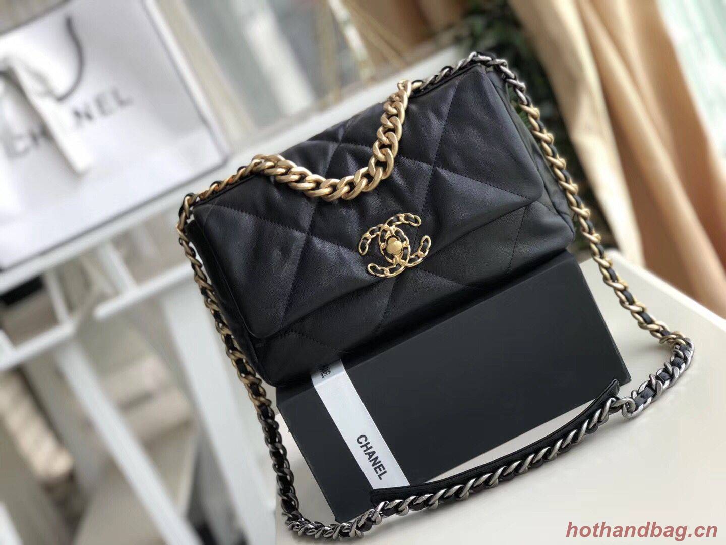 Chanel 19 flap bag AS1160 Black Chanel 19 flap bag AS1160 Black