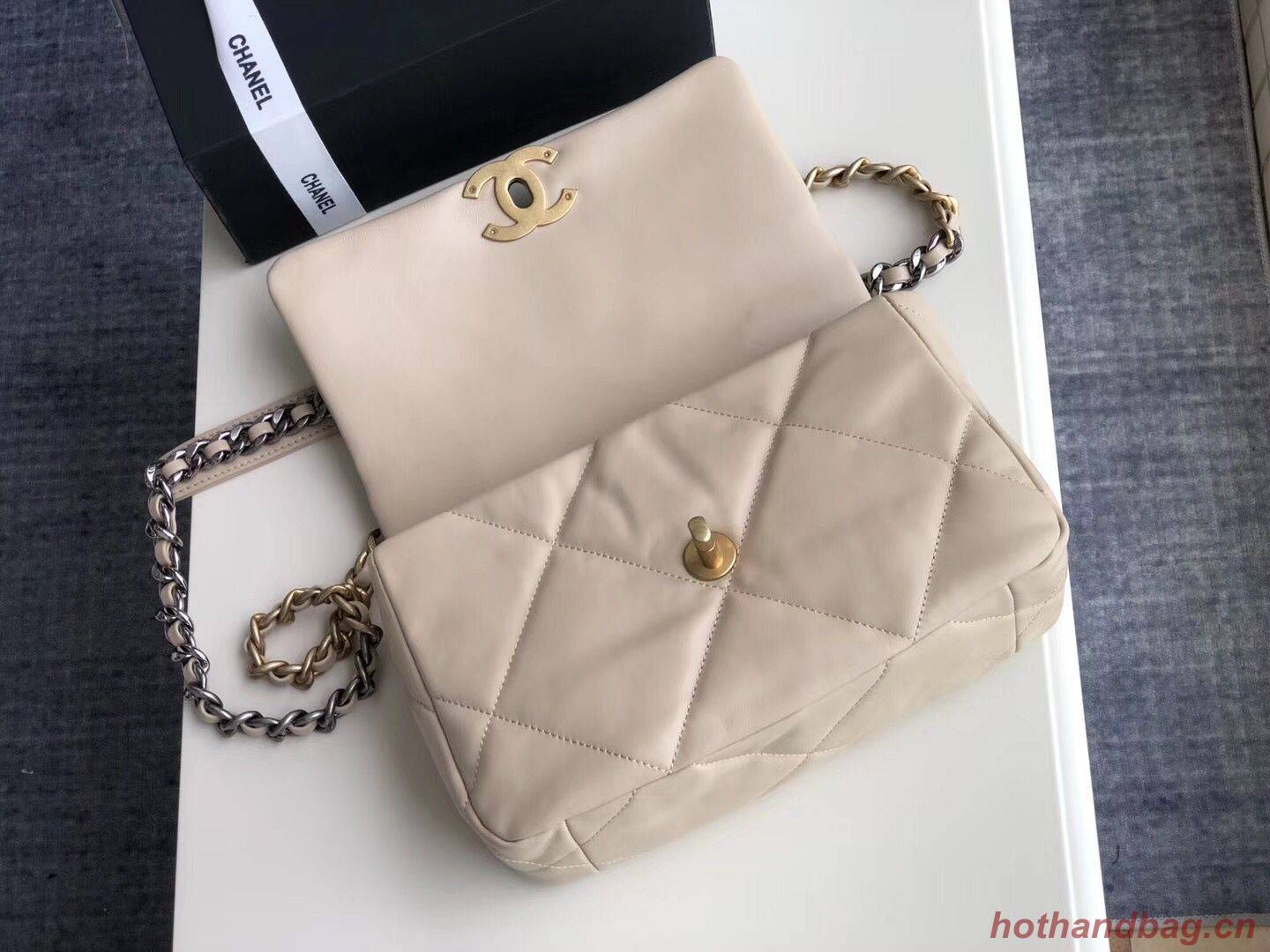 Chanel 19 flap bag AS1160 Cream Chanel 19 flap bag AS1160 Cream