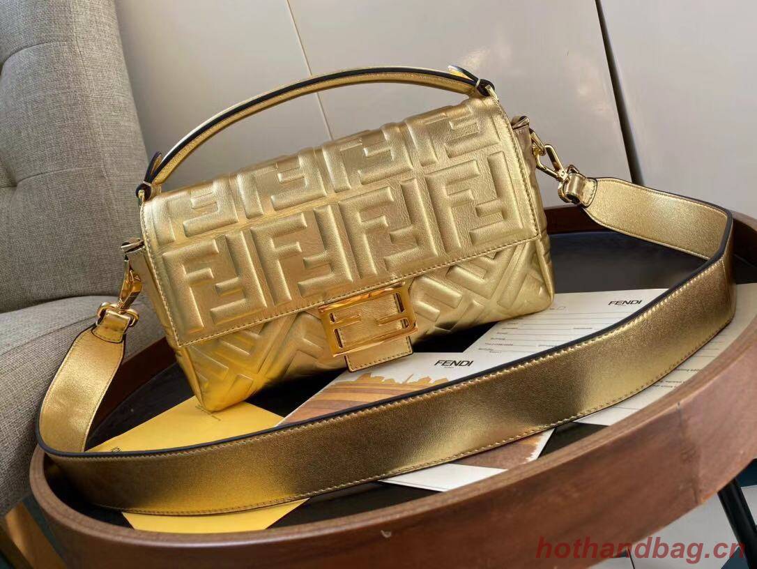 FENDI BAGUETTE large Shoulder Bag 8BR771A Gold FENDI BAGUETTE large Shoulder Bag 8BR771A Gold