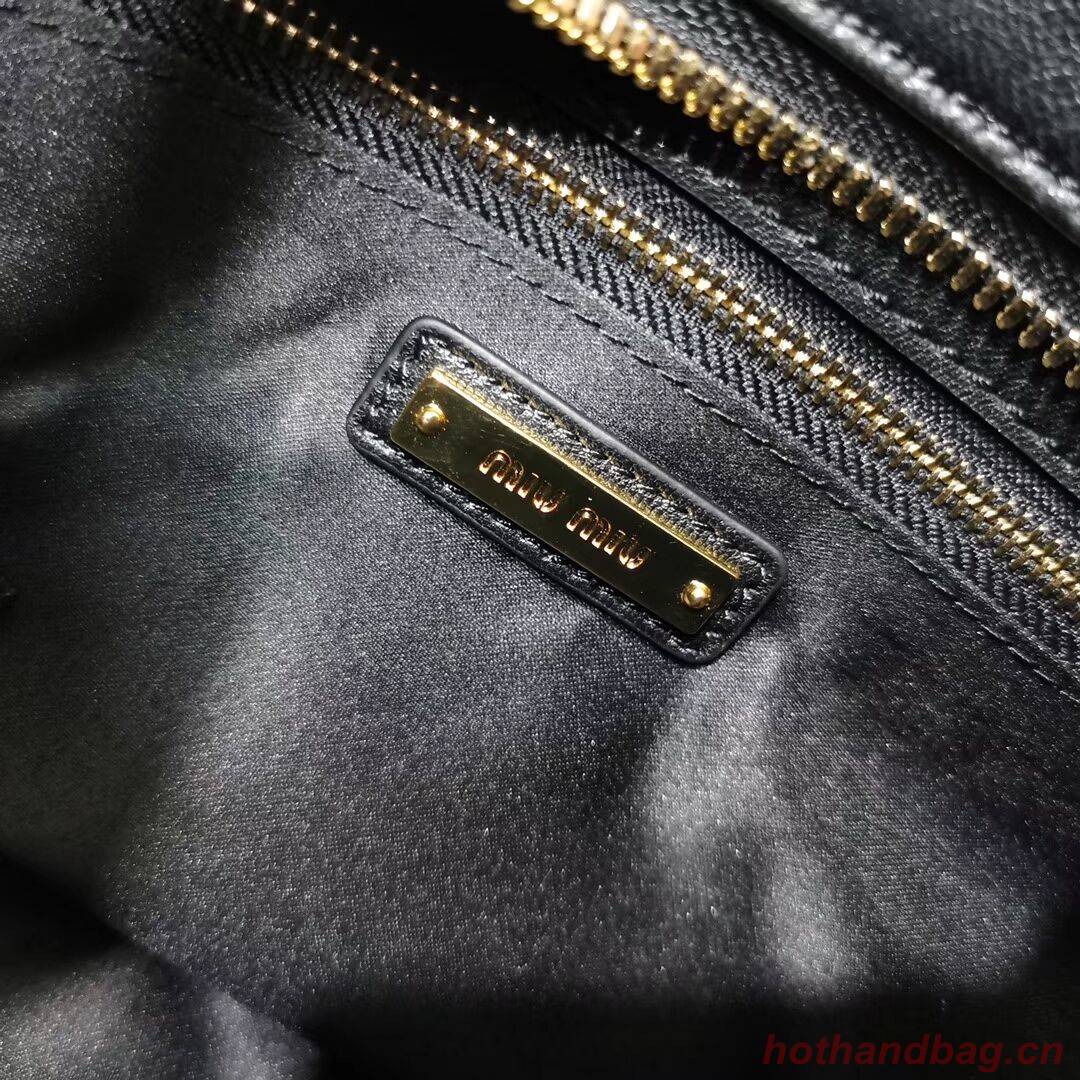miu miu Matelasse Nappa Leather Top-handle Bag 5BG163 black miu miu Matelasse Nappa Leather Top-handle Bag 5BG163 black