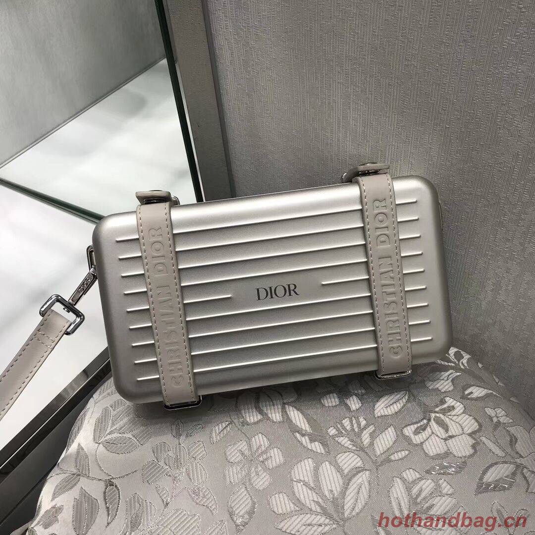 DIORAMA CALFSKIN CLUTCH M2020 silvery DIORAMA CALFSKIN CLUTCH M2020 silvery