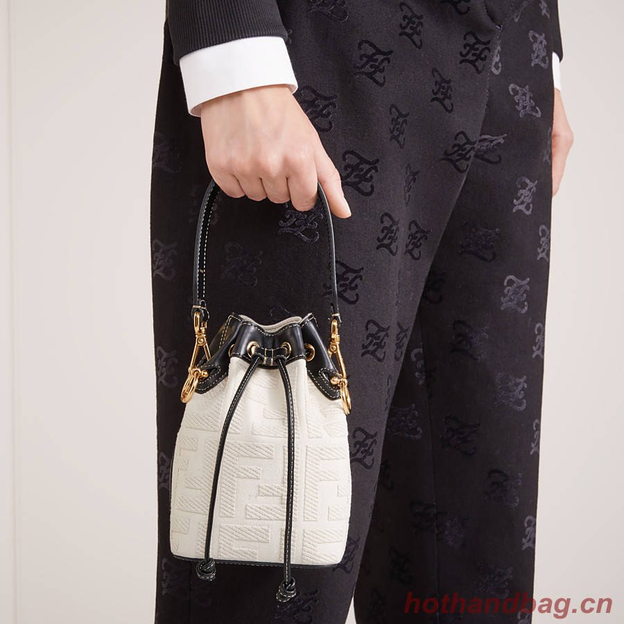 FENDI MON TRESOR Mini bag in beige canvas 8BS010 FENDI MON TRESOR Mini bag in beige canvas 8BS010