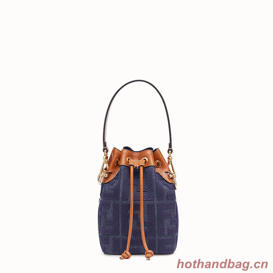FENDI MON TRESOR Mini bag in blue canvas 8BS010 FENDI MON TRESOR Mini bag in blue canvas 8BS010