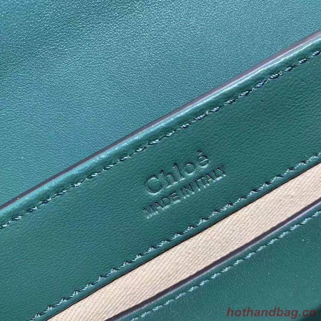 Chloe Original Crocodile skin Leather Top Handle Small Bag 3S030 Black