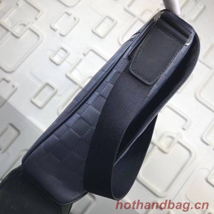 LOUIS VUITTON ORIGINAL LEATHER MESSENGER BAG N41038 N41035 BLUE LOUIS VUITTON ORIGINAL LEATHER MESSENGER BAG N41038 N41035 BLUE