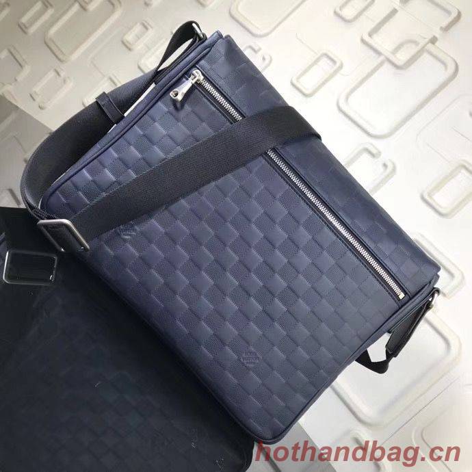 LOUIS VUITTON ORIGINAL LEATHER MESSENGER BAG N41038 N41035 BLUE LOUIS VUITTON ORIGINAL LEATHER MESSENGER BAG N41038 N41035 BLUE