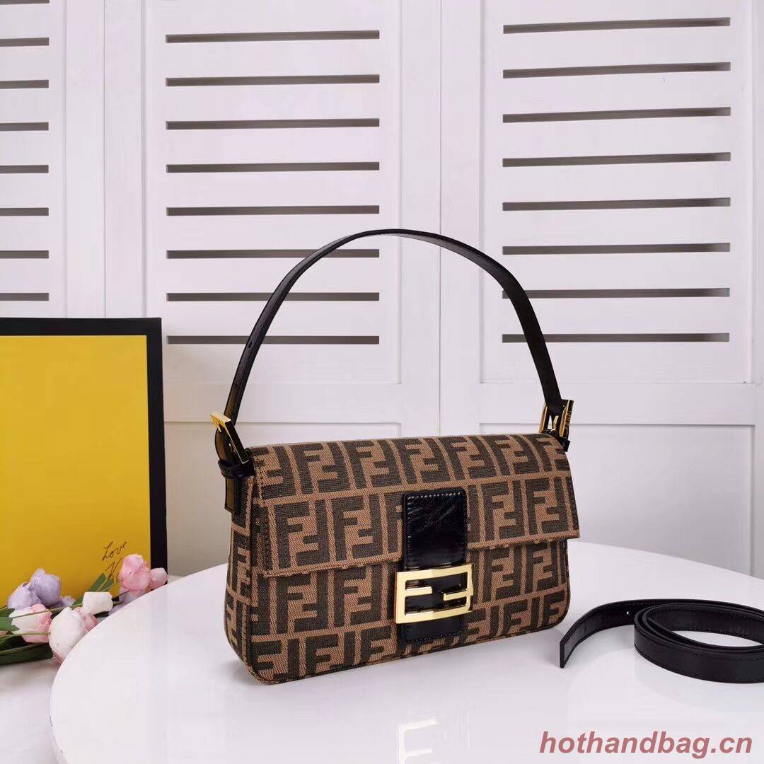 FENDI BAGUETTE fabric bag 8BR011 black FENDI BAGUETTE fabric bag 8BR011 black