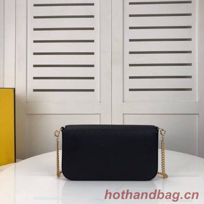 Fendi WALLET ON CHAIN WITH POUCHES leather mini-bag F0005 black&brown Fendi WALLET ON CHAIN WITH POUCHES leather mini-bag F0005 black&brown