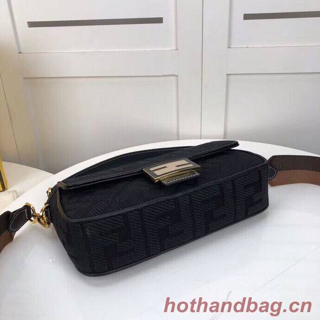 FENDI fabric bag F0386 black FENDI fabric bag F0386 black