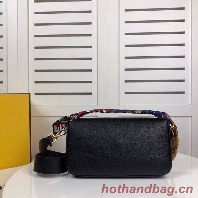 Fendi BAGUETTE leather bag F2466 black Fendi BAGUETTE leather bag F2466 black