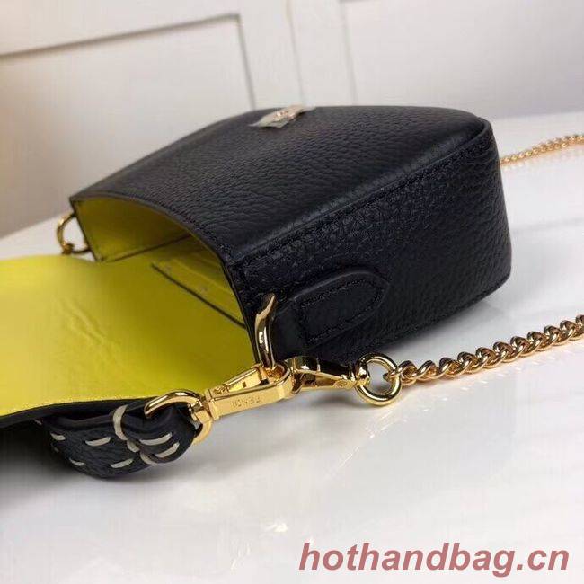 Fendi BAGUETTE leather bag F2467 black Fendi BAGUETTE leather bag F2467 black