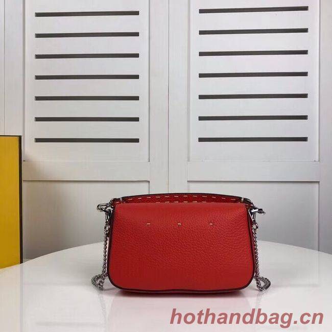 Fendi BAGUETTE leather bag F2467 red Fendi BAGUETTE leather bag F2467 red
