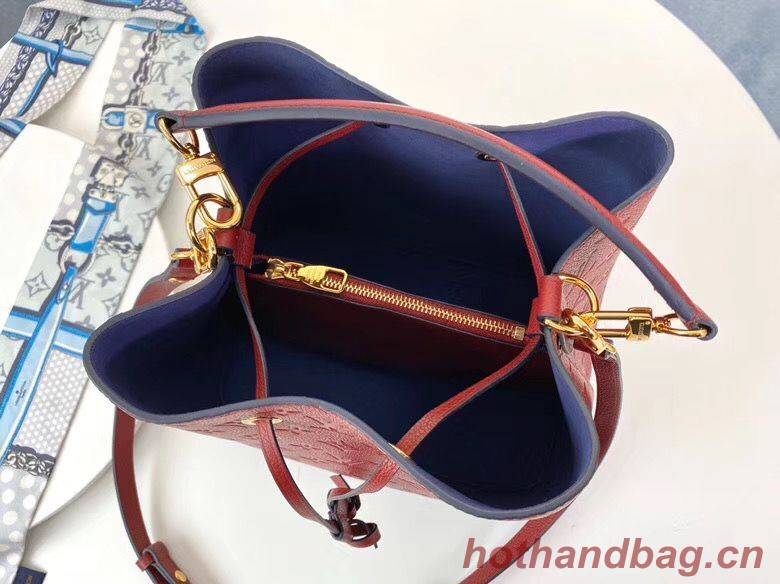 Louis Vuitton Monogram Empreinte Neonoe Original Leather M45256 Red Louis Vuitton Monogram Empreinte Neonoe Original Leather M45256 Red