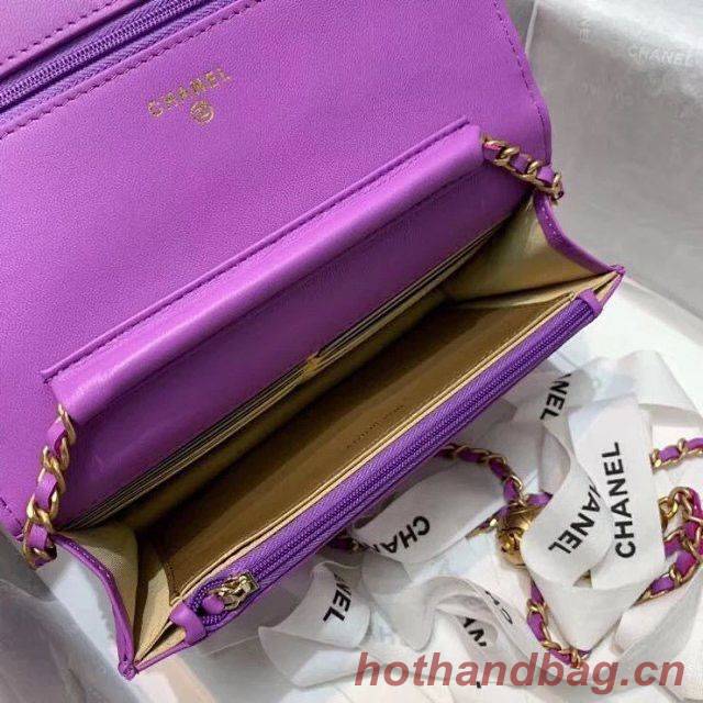 Chanel WOC Original Leather Golden Ball Flap cross-body bag B33818 Chanel WOC Original Leather Golden Ball Flap cross-body bag B33818