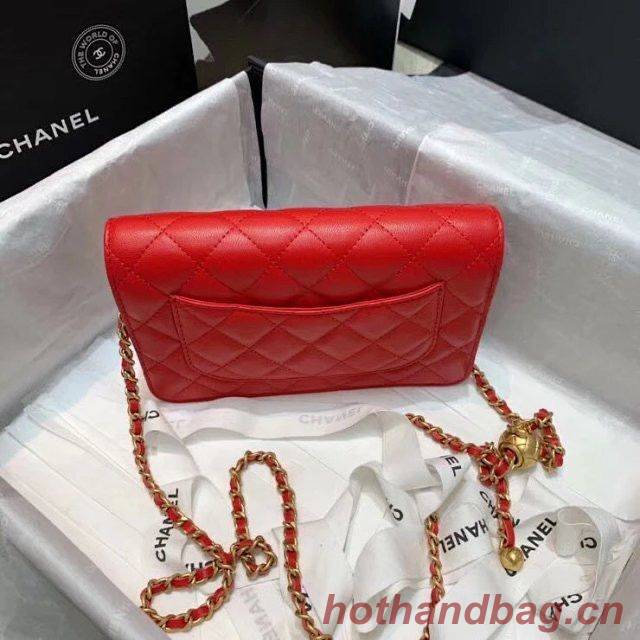 Chanel WOC Original Leather Golden Ball Flap cross-body bag B33818 Chanel WOC Original Leather Golden Ball Flap cross-body bag B33818