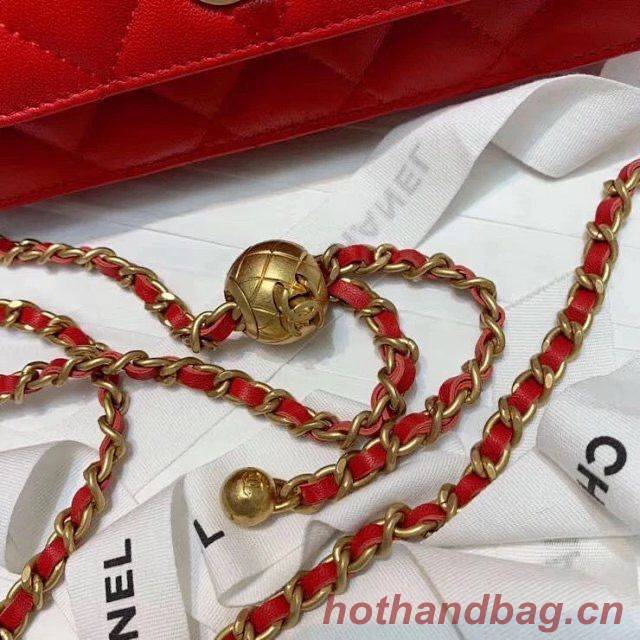 Chanel WOC Original Leather Golden Ball Flap cross-body bag B33818 Chanel WOC Original Leather Golden Ball Flap cross-body bag B33818