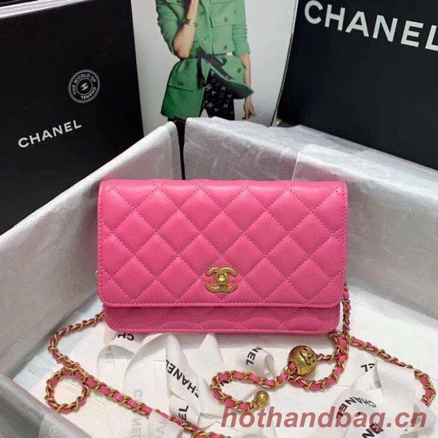 Chanel WOC Original Leather Golden Ball Flap cross-body bag B33818 Chanel WOC Original Leather Golden Ball Flap cross-body bag B33818