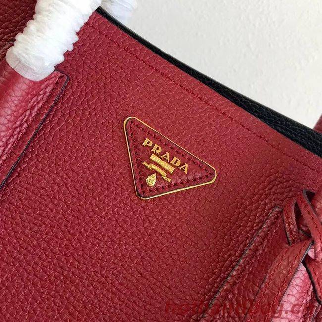 Prada Deer skin bag 1BG008 red Prada Deer skin bag 1BG008 red