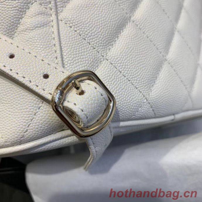 Chanel backpack Grained Calfskin & Gold-Tone Metal AS1371 White Chanel backpack Grained Calfskin & Gold-Tone Metal AS1371 White