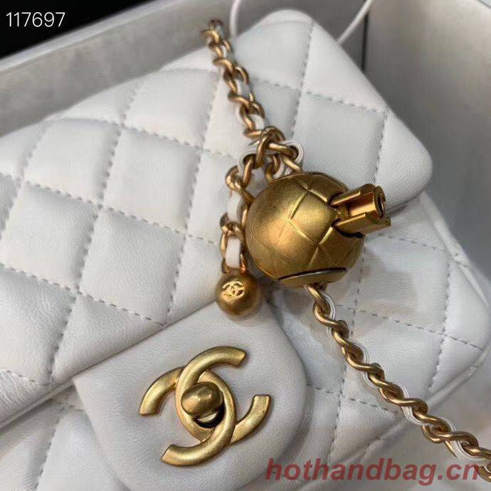 Chanel MINI Flap Bag Original Sheepskin Leather AS1786 White Chanel MINI Flap Bag Original Sheepskin Leather AS1786 White