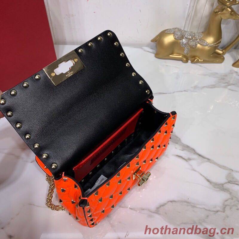 Valentino Garavani Rockstud Spike Original Leather Bag V0124 Orange Valentino Garavani Rockstud Spike Original Leather Bag V0124 Orange