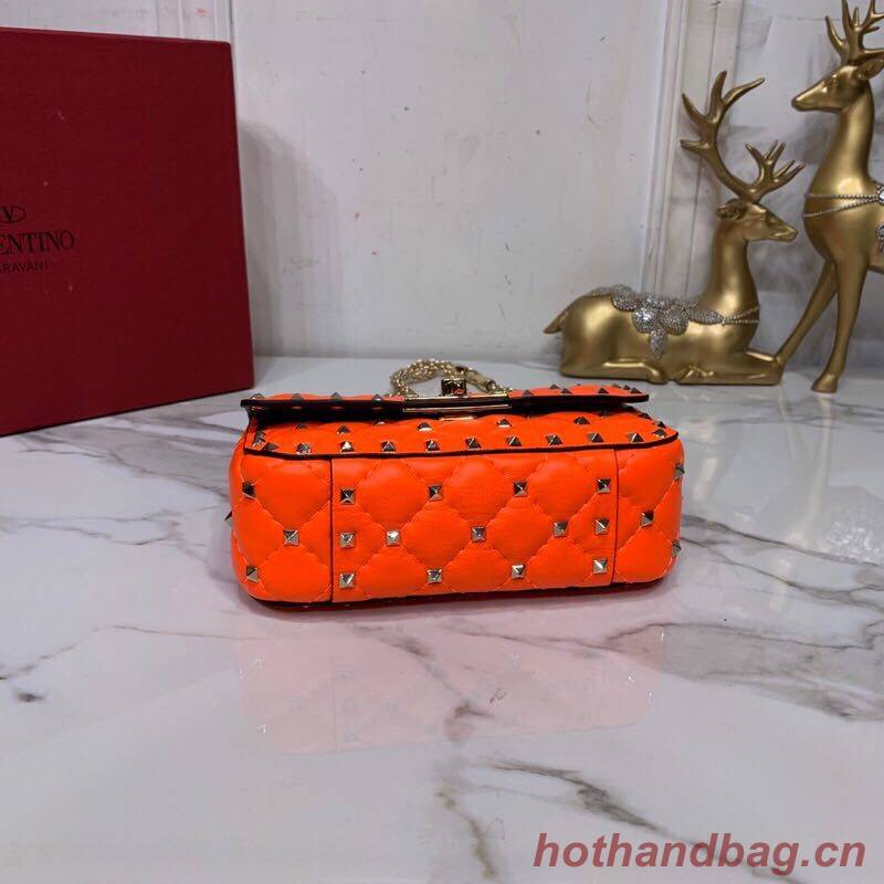 Valentino Garavani Rockstud Spike Original Leather Bag V0124 Orange Valentino Garavani Rockstud Spike Original Leather Bag V0124 Orange
