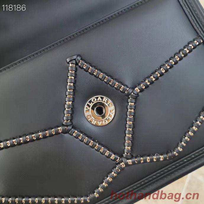 BVLGARI Serpenti Forever leather shoulder bag 288656 black BVLGARI Serpenti Forever leather shoulder bag 288656 black