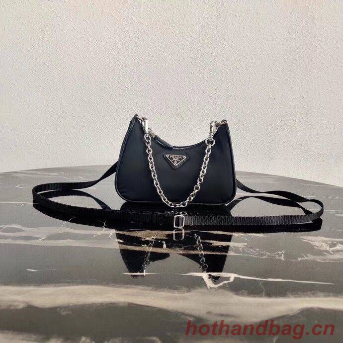 Prada Re-Edition nylon mini shoulder bag 1TT122 black Prada Re-Edition nylon mini shoulder bag 1TT122 black
