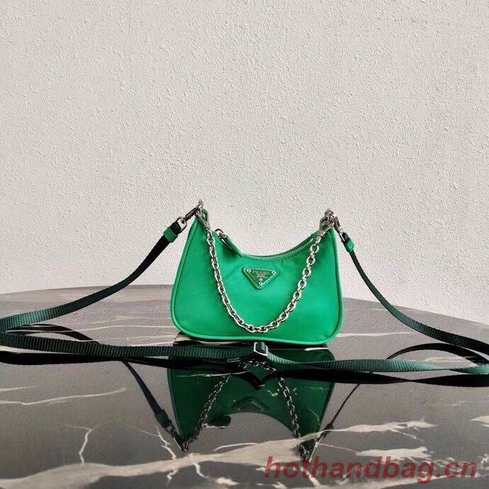 Prada Re-Edition nylon mini shoulder bag 1TT122 green Prada Re-Edition nylon mini shoulder bag 1TT122 green