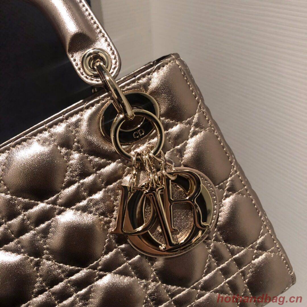Dior Lady Dior Bag Original Sheepskin Leather CD5501 Gold Dior Lady Dior Bag Original Sheepskin Leather CD5501 Gold